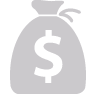 grey money bag icon